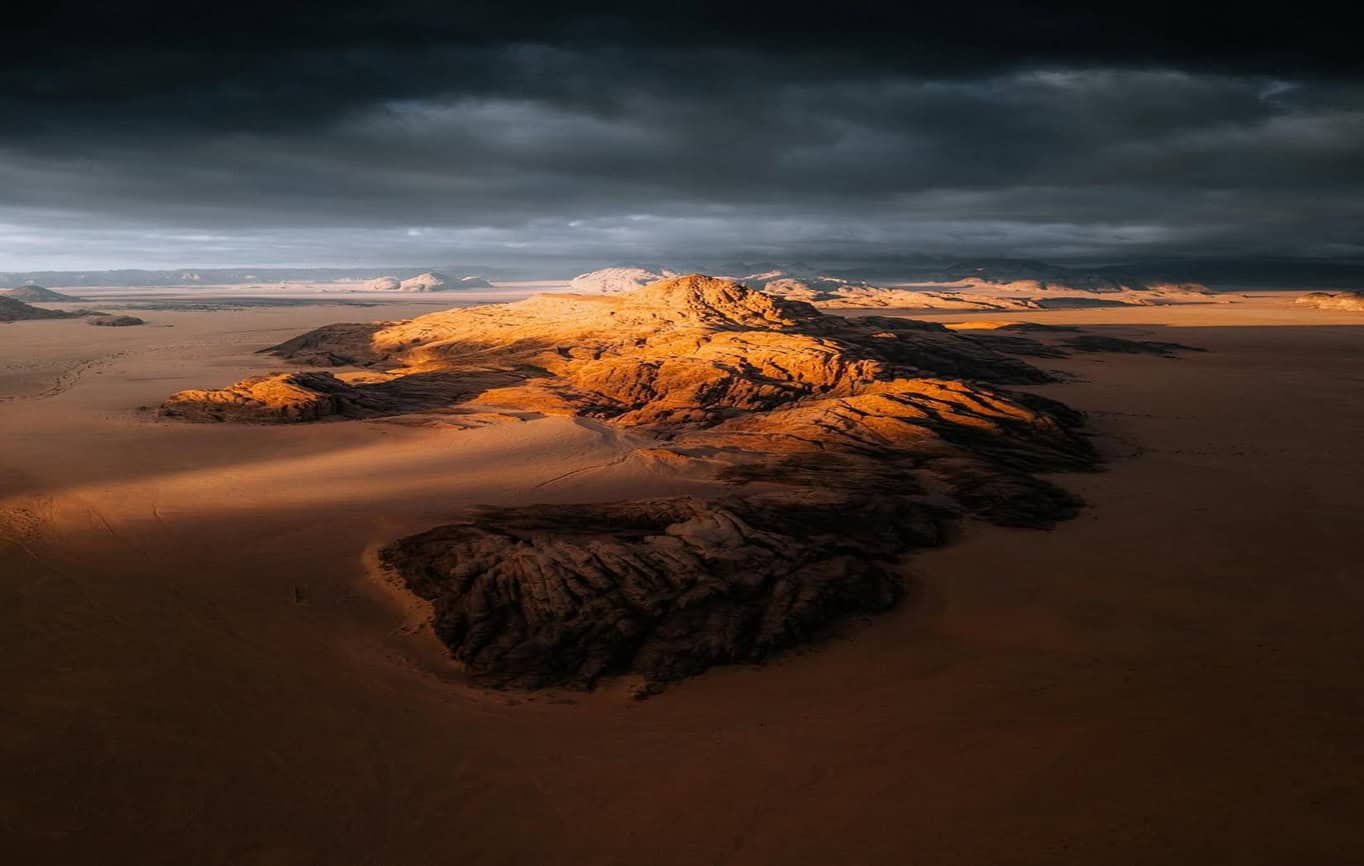 Paesaggio desertico del Wadi Rum, nel sud della Giordania